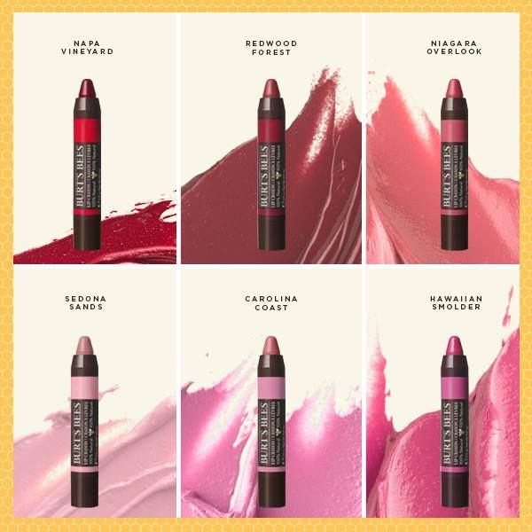 [Made in USA] Son dưỡng ẩm không chì có màu Burt's Bees lip Crayon