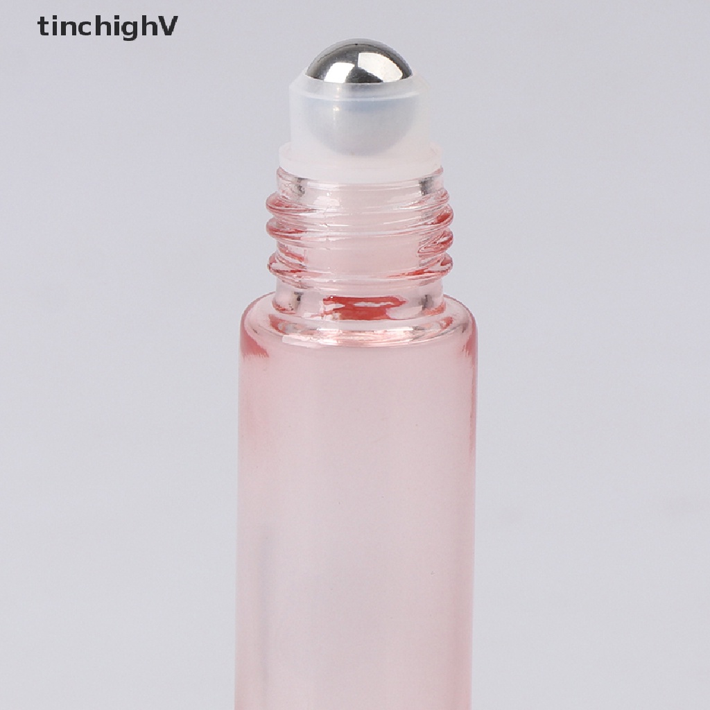 [Hàng mới về] Lọ thủy tinh rỗng đựng nước hoa dạng lăn màu hồng dung tích 10ml