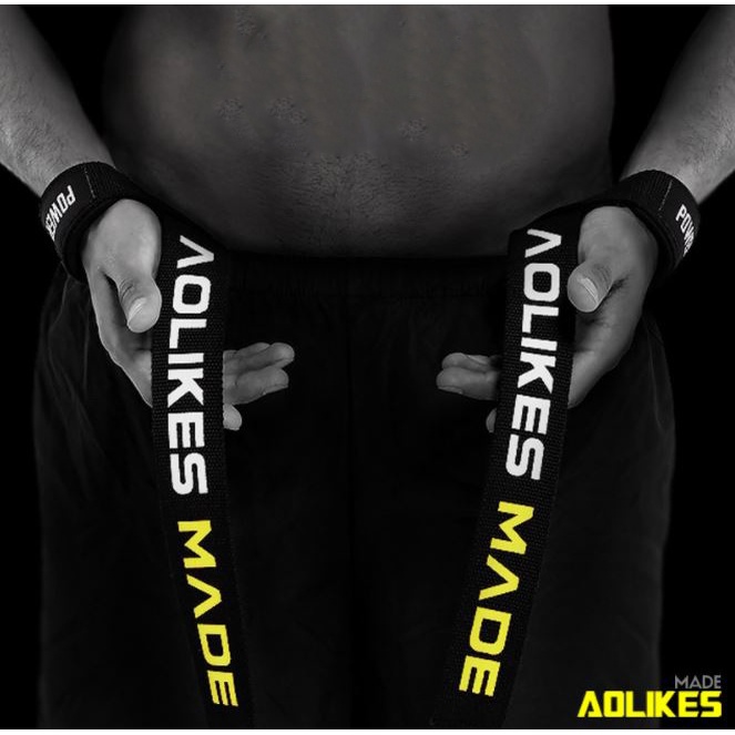 Dây Kéo Lưng Lifting Straps Hỗ Trợ Các Bài Tập Kéo Khi Thể Hình, Tập Gym AOLIKES AL 7637 (1 Đôi)