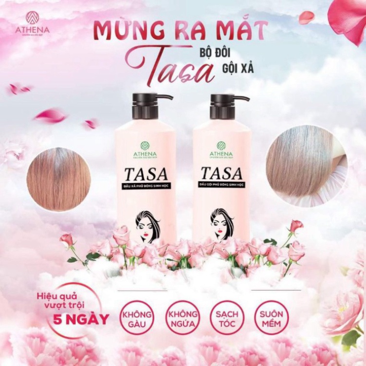 Dầu cặp (gội + xả) phủ bóng TASA_ hết gầu_ hết ngứa_hết rụng tóc_phục hồi tóc hư tổn