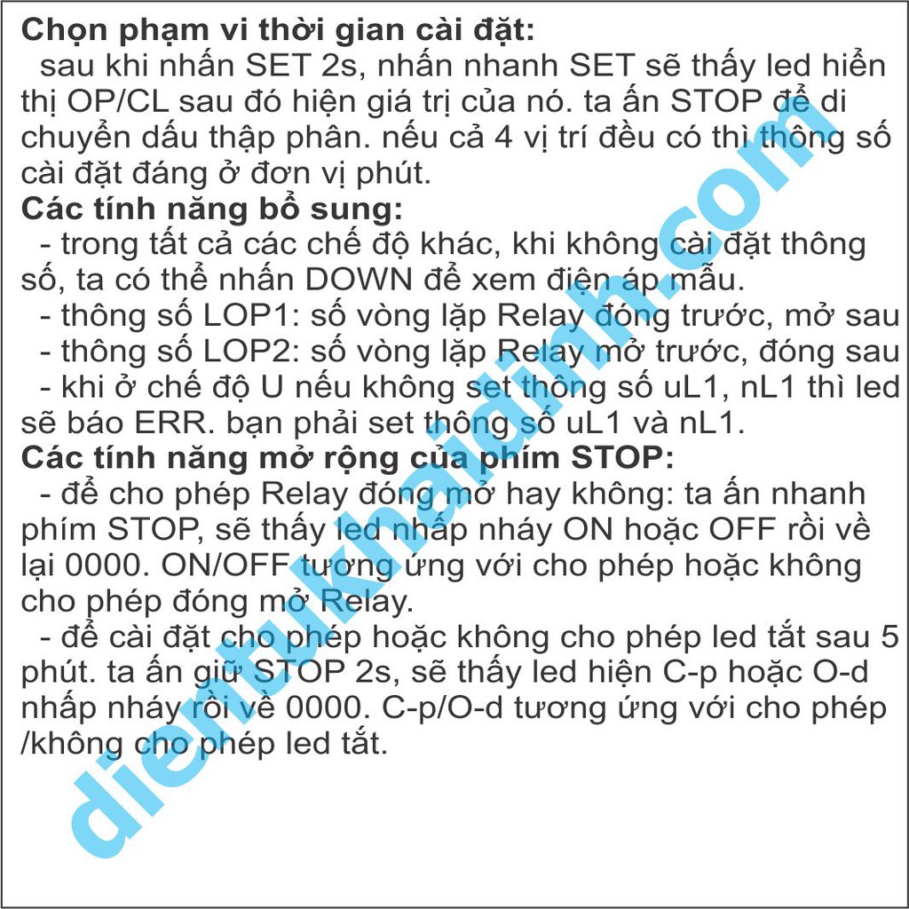 MODULE DELAY 0.01S-9999 PHÚT LED HIỂN THỊ, 4 PHÍM NHẬP, dùng RELAY (làm mạch sạc acquy) kde4904