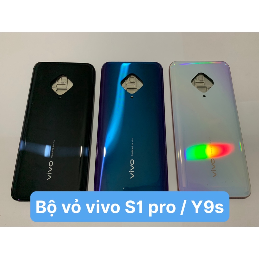Bộ vỏ điện thoại full zin Vivo S1 pro / Y9s ( dùng chung ) - bộ gồm lưng, sường, phím bấm, kính camera