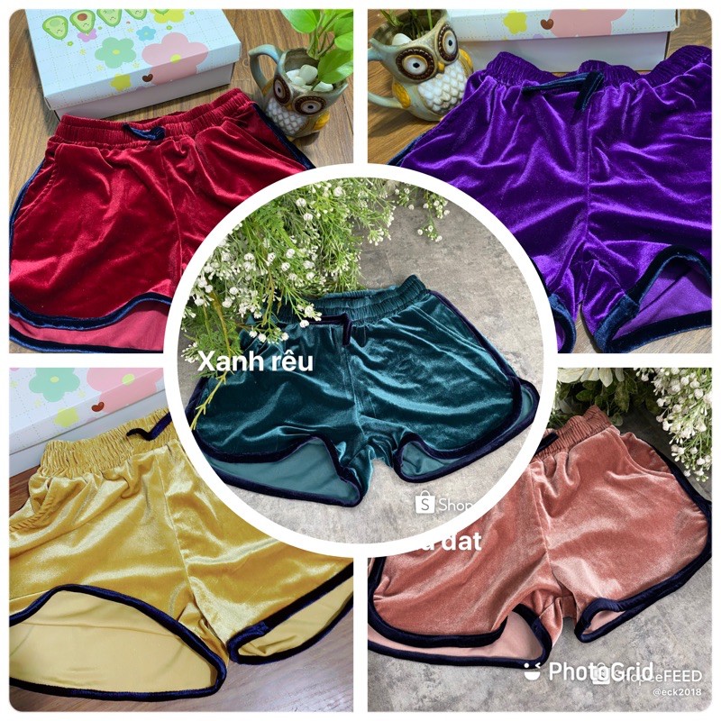 Quần Đùi Nhung 7 màu siêu đẹp. | BigBuy360 - bigbuy360.vn