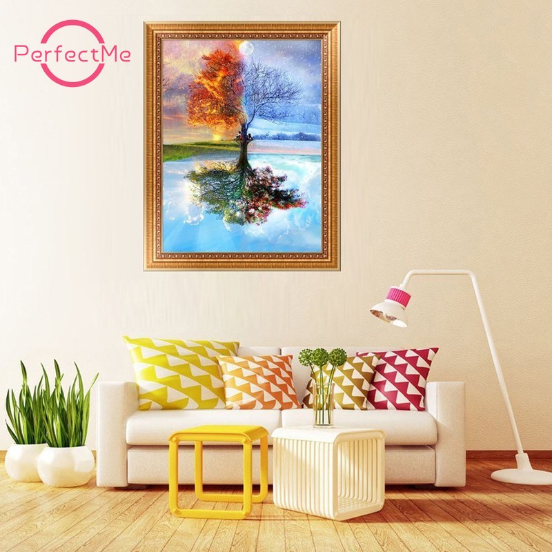 【PM】Tranh Treo Tường Trang Trí Hình Phong Cảnh 5dTranh thêu chữ thập 5D DIY | BigBuy360 - bigbuy360.vn