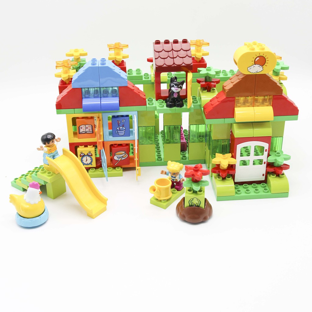 Bộ đồ chơi lắp ghép smoneo duplo ngôi nhà mơ ước của bé 175 chi tiết Toyhouse 55008