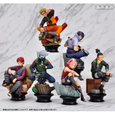 Bộ 6 mô hình nhân vật hoạt hình Naruto 9cm gaara Kakashi Sakura Uzumaki Hatake Kakashi