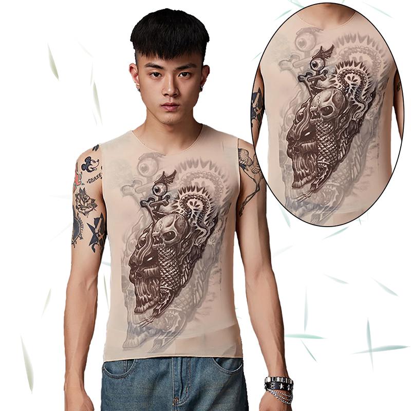 Áo ba lỗ nam dạng hình xăm
