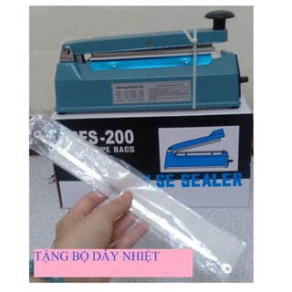 (Vỏ Sắt) Máy hàn miệng túi PFS 20cm-(Bảo hành 3 tháng) Máy ép miệng túi, ép màng co-máy hàn miệng túi hàn được túi zip