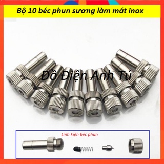 Bộ 10 béc phun sương làm mát inox tưới lan/rau/ hoa