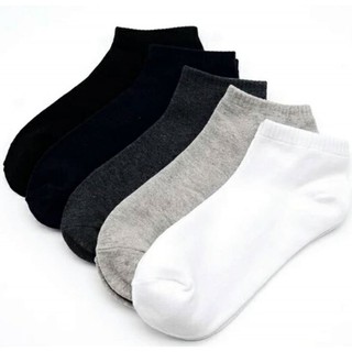 Tất vớ trơn cổ ngắn nam nữ, vớ tất cotton thoáng mát