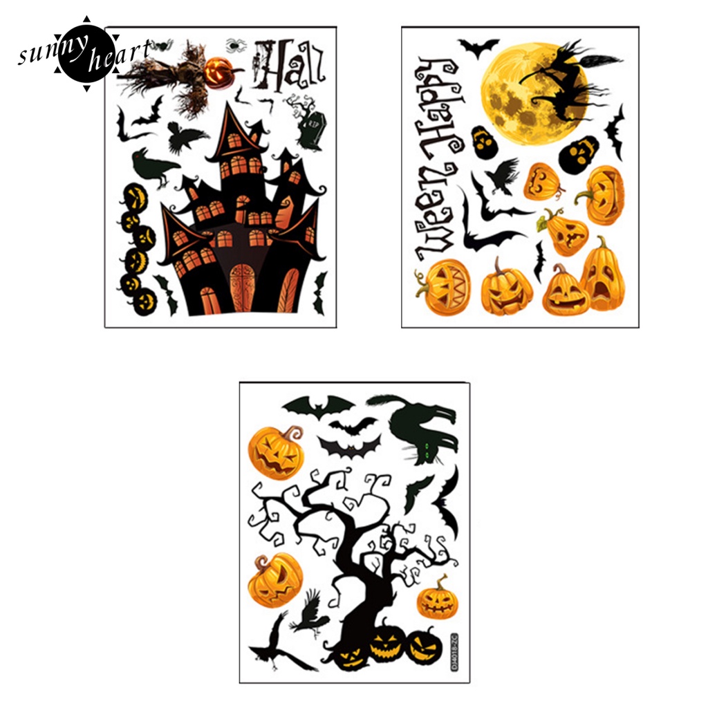 Đề Can Dán Tường Trang Trí Halloween Không Keo