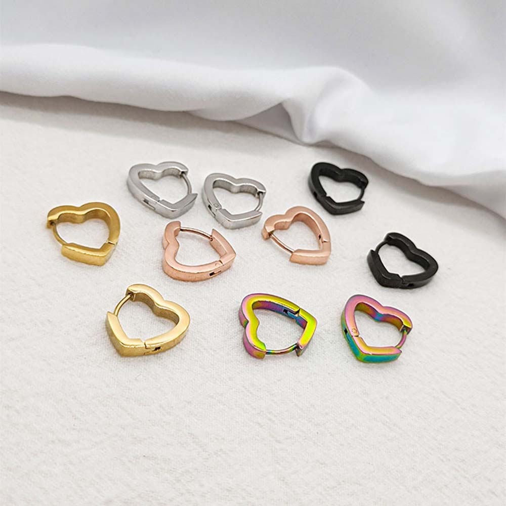 Khuyên Tai Nữ Hình Trái Tim Thời Trang Hàn Quốc