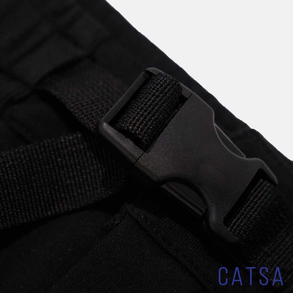 Quần short nam thun mềm mịn POWER màu đen trẻ trung phong cách Hàn Quốc CATSA QSJ061