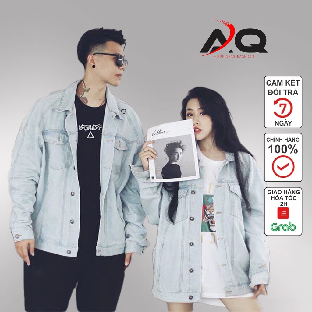 Áo Khoác Jean Nam Nữ💖 Áo Bò Rin Jeans Nam Nữ Cao Cấp Cao Cấp Đa Năng Nhiều Mẫu AQSTORE