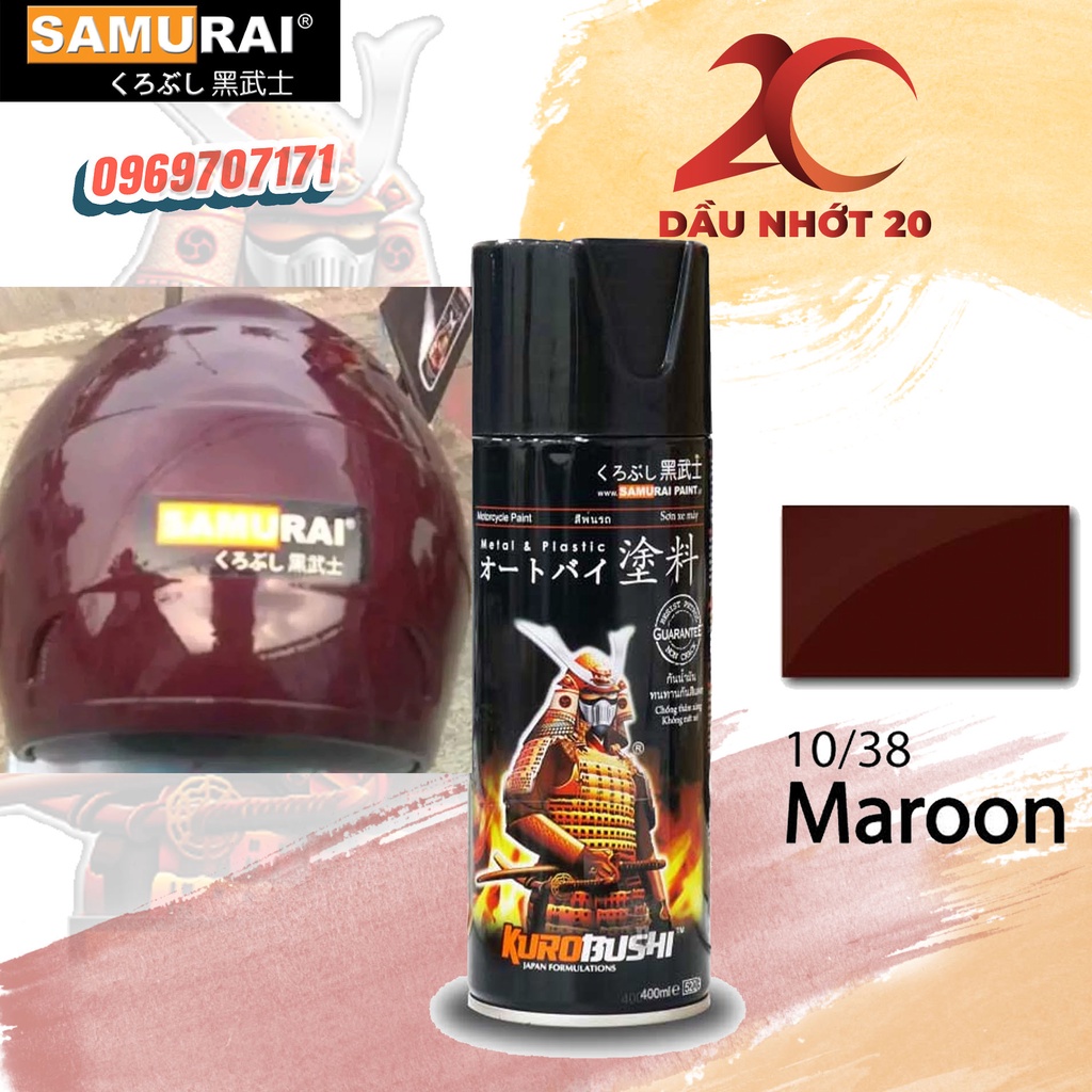 Sơn xịt Samurai màu Hạt Dẻ - 38 (400ml) , Dầu nhớt 20