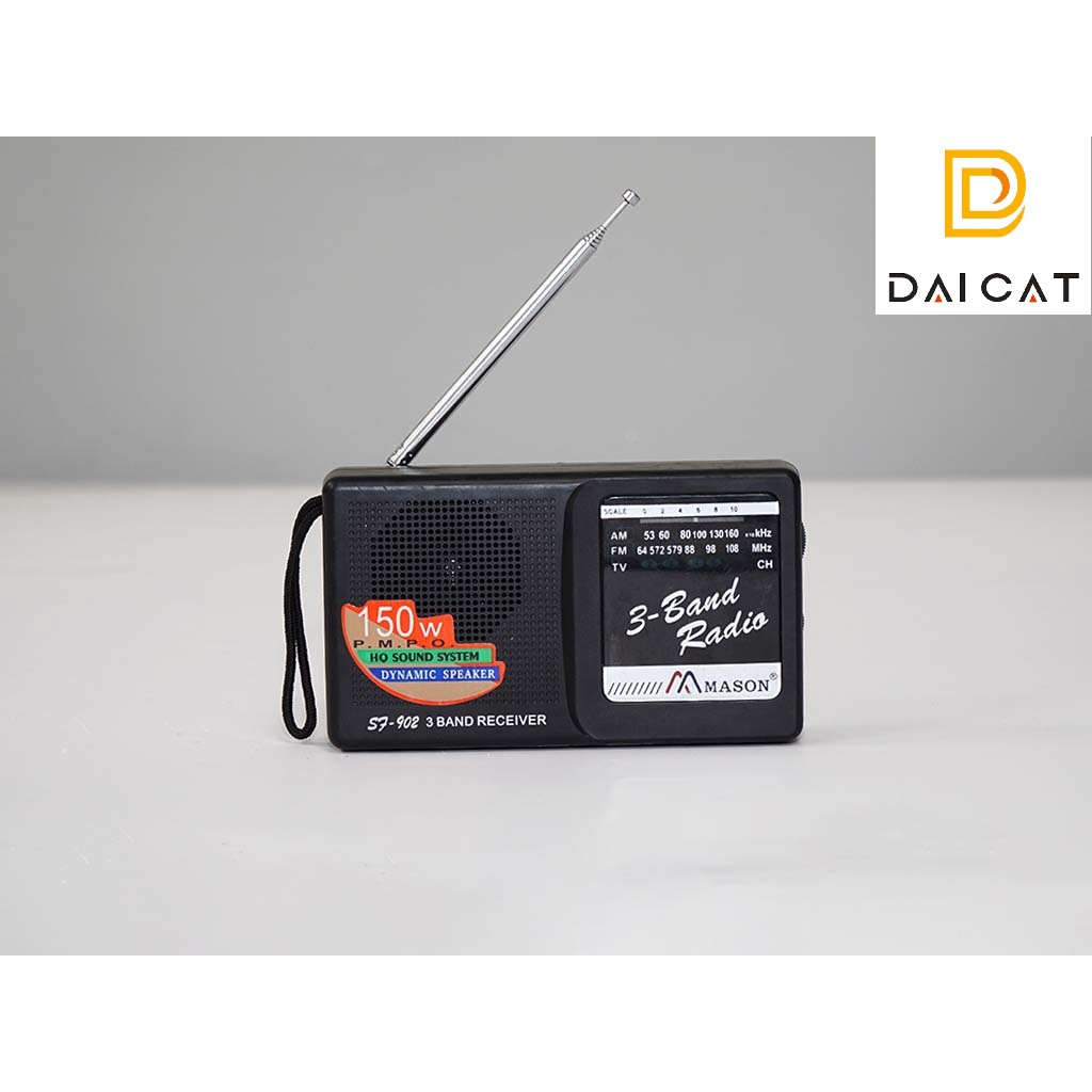 ĐÀI RADIO FM/AM/SW - 902 - BẮT SÓNG KHỎE - CHẠY PIN ĐẠI - BẢO HÀNH 6 THÁNG