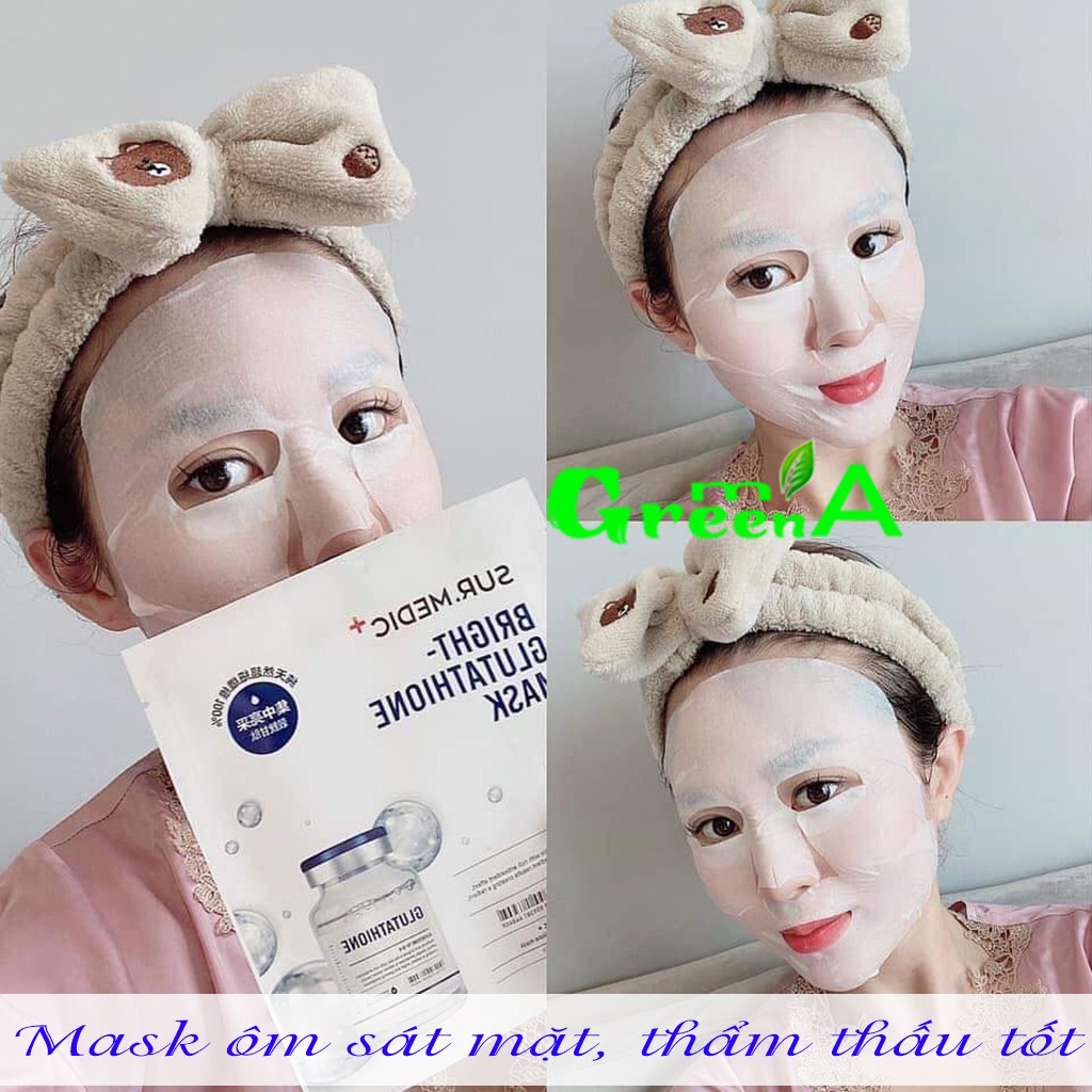 Mặt Nạ Dưỡng Trắng Da Chuyên Sâu Sur.Medic+ Bright Glutathione Mask 30g (Miếng lẻ) NHẬP KHẨU CHÍNH HÃNG CÓ TEM | BigBuy360 - bigbuy360.vn