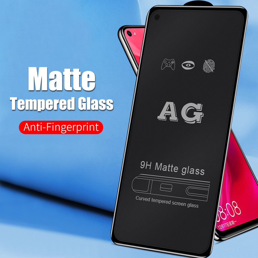 Kính cường lực chống vân tay AG Full Màn Hình cho Huawei P20 Pro P30 Lite Mate 20 Nova 3i 4 5T 7i Honor 8X 10 Play Y9 Prime 2019 Y9S