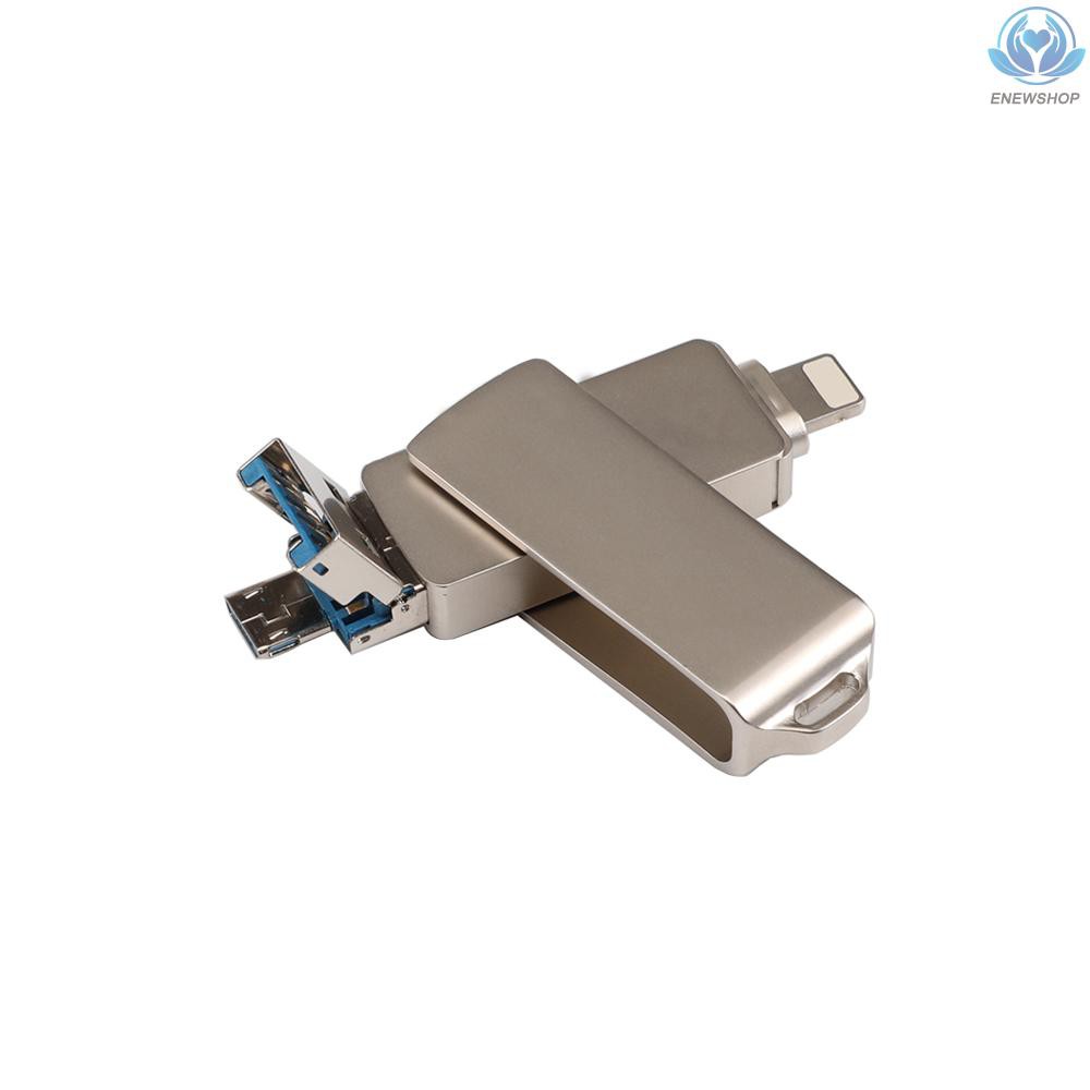 【enew】USB Flash Drive 3 in 1 Lightning/Micro USB/USB 2.0 for  iPad Mini Memory Stick 16GB 32GB 64GB 128GB Pen Drive U Disk