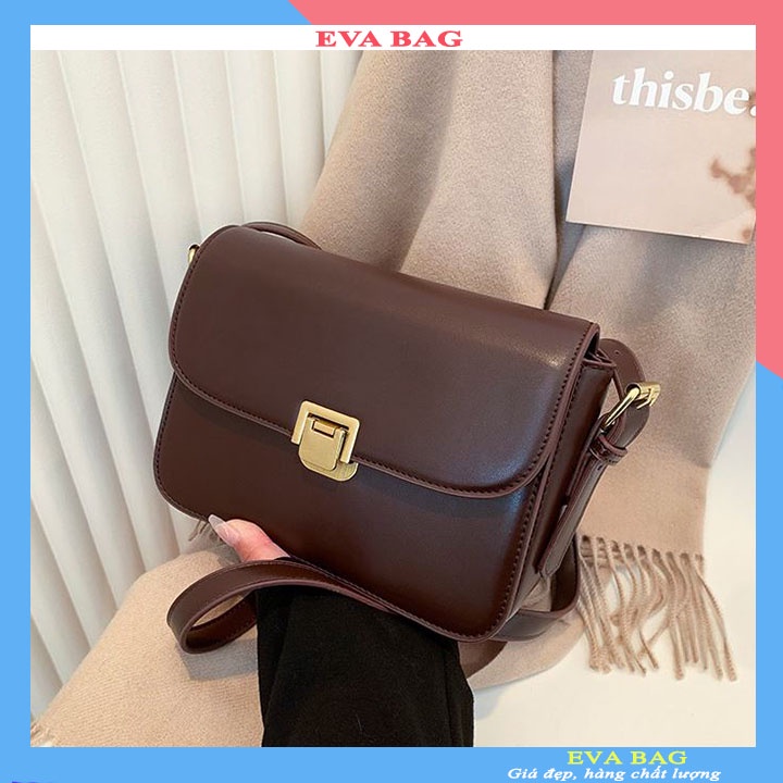 Túi Xách Đeo Chéo Nữ Khóa Gập Cao Cấp Sang Trọng Đi Chơi Phong Cách Thời Trang Hàn Quốc, Dây Buộc Tóc Trơn