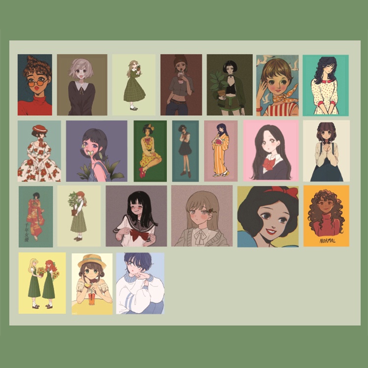 Set 46 sticker dán trang trí sổ lưu niệm
