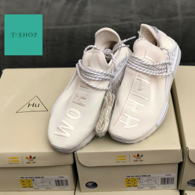 (HOT) Giày thể thao sneaker NMD HUMAN RACE full white full trắng
