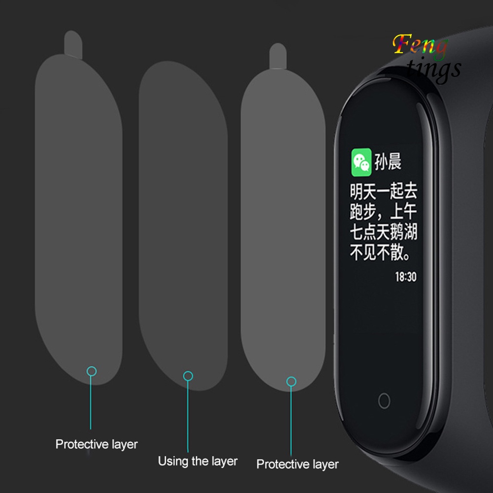 Set 3 Miếng Dán Tpu Bảo Vệ Màn Hình Chống Trầy Xước Cho Xiaomi Mi Band 4