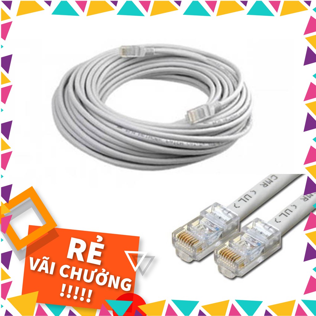 Dây mạng Cat5e bấm sẵn 2 đầu, đã test, dài 5-25 m  - Loại tốt - C