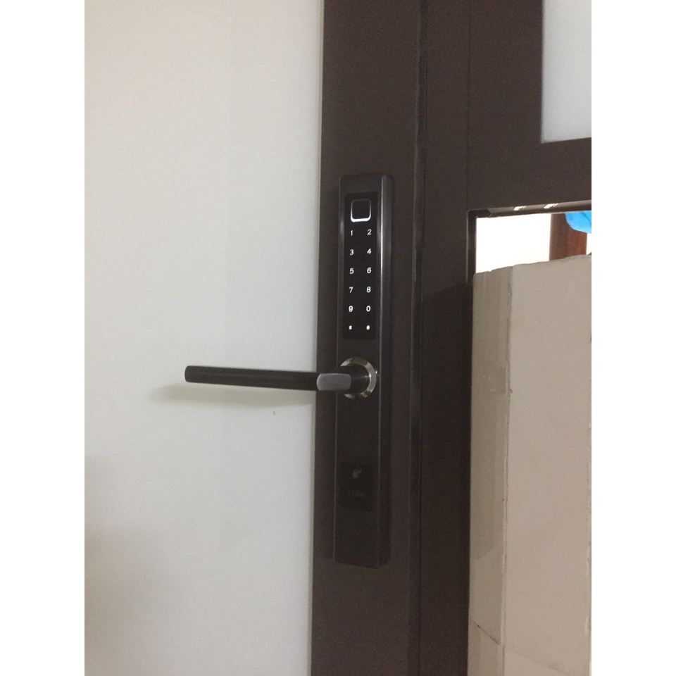 Khoá vân tay HL1019 dùng APP TTlock cửa gỗ, sắt, cửa nhôm, xingfa, nhựa lõi thép, cửa bản mỏng nhỏ, laffer