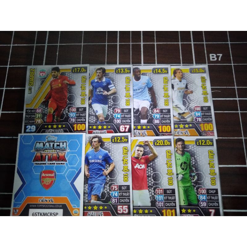 Thẻ cầu thủ bóng đá câu lạc bộ 100 mùa 2013/14 MATCH ATTAX  phiên bản POCA ST STORE CARD thẻ in custom