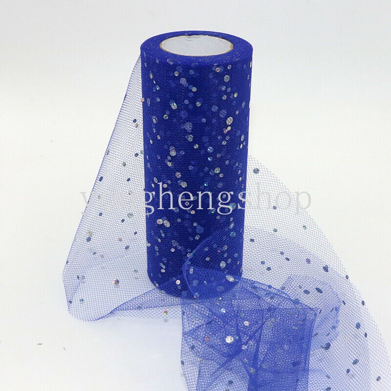 Cuộn Vải Tuyn Đính Sequin Lấp Lánh Trang Trí Tiệc Sinh Nhật/Đám Cưới/Sinh Nhật DIY
