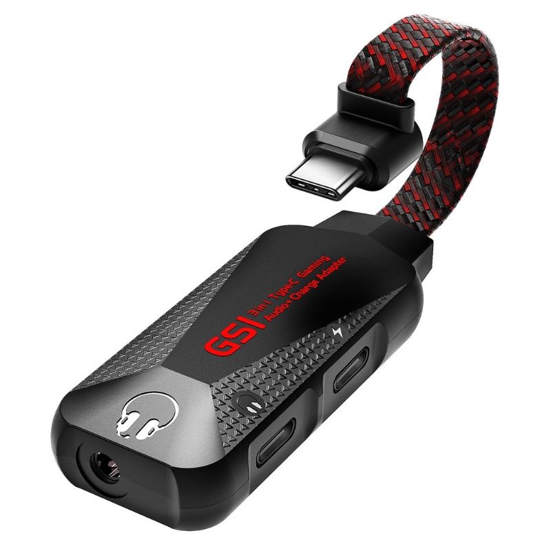 Cáp chuyển đổi âm thanh USB-C sang 3.5mm 3 trong 1 Plextone GS1 Mask ll