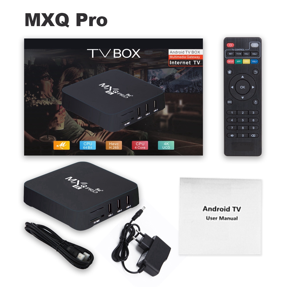 【COD】NEWSET 5G TV BOX  MXQ PRO 4K Smart TV Box 1G+8G Rk3229 Quad Core Android 7.1 3D Player Mxqpro