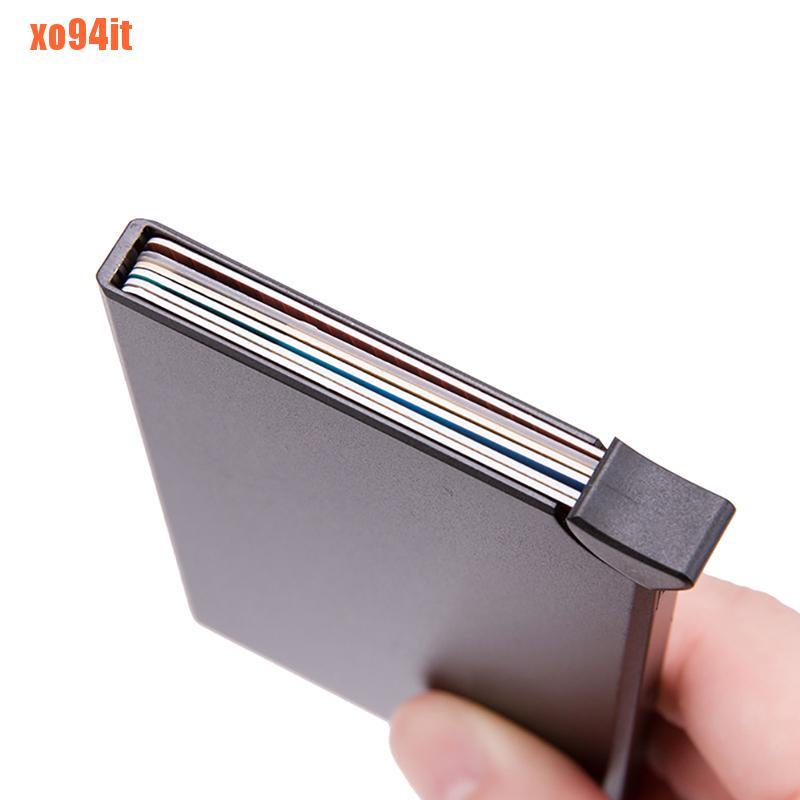 Pop Up Id RFID Card Fashion Aluminum Metal Protective Gear Storage Bag Re