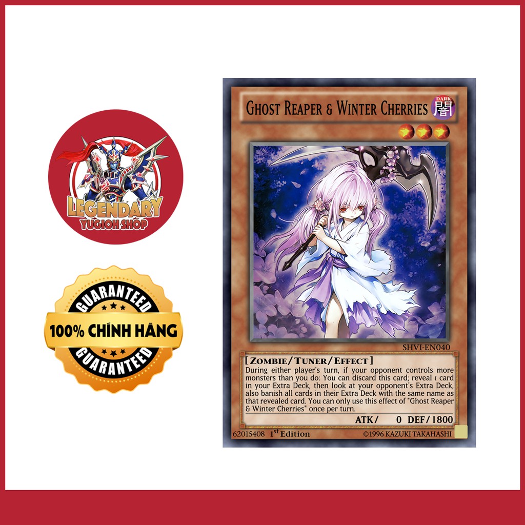 [EN-JP][Thẻ Bài Yugioh Chính Hãng] Ghost Reaper &amp; Winter Cherries - Art Gốc