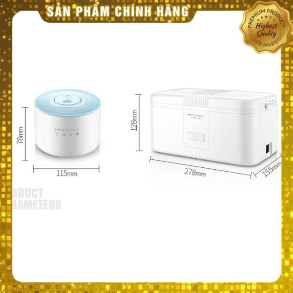 Hộp cơm cắm điện hẹn giờ Life Element, 2 bát gốm sứ to, giữ nhiệt và nấu chín, sử dụng cho văn phòng