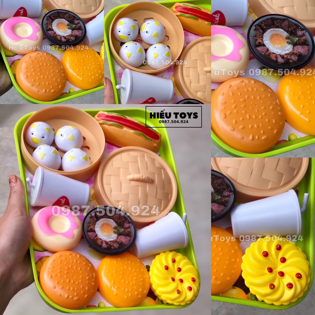 Đồ Chơi Trẻ Em Bộ Đồ Ăn Bánh  Bao Pizza  Chất Nhựa ABS Cao Cấp Cho Bé  Từ 1 Đến 8 Tuổi Hiếu Toys