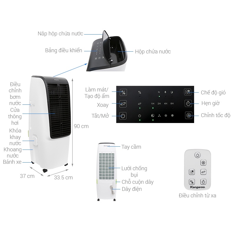 Quạt điều hòa Kangaroo KG50F20