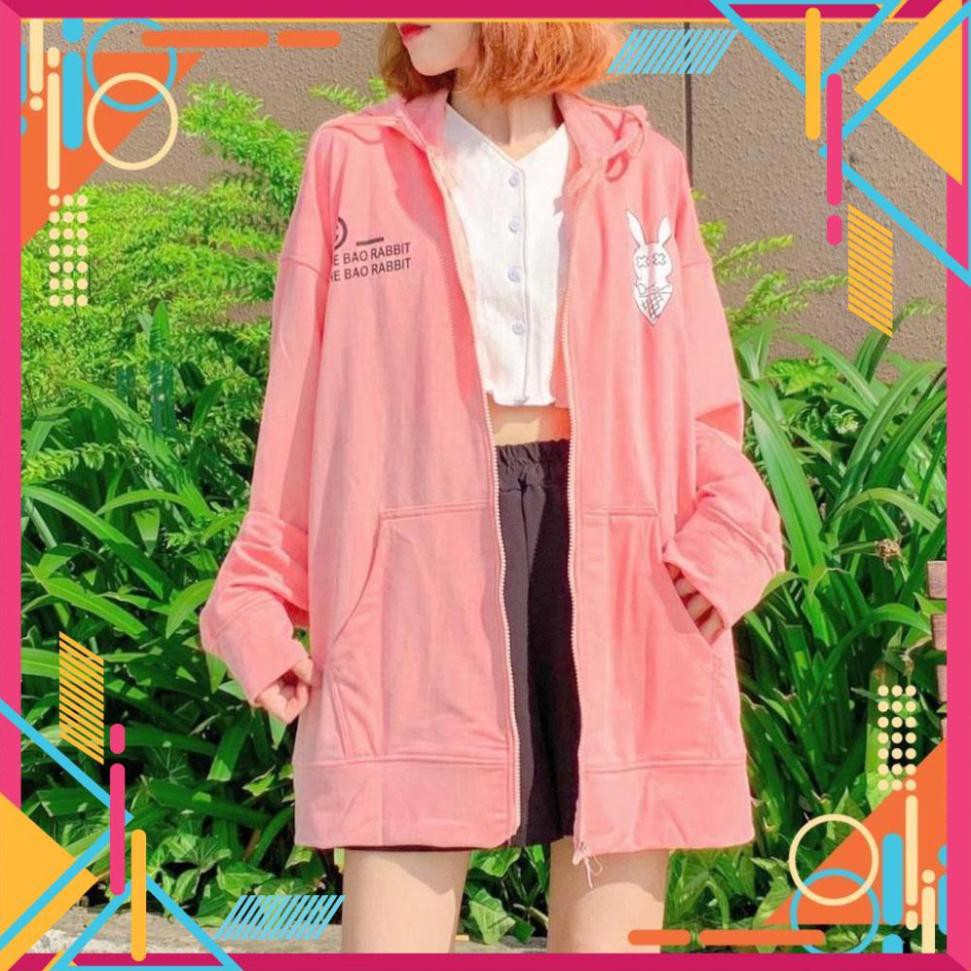 [Mặc là Auto Sang] Áo Khoác Nỉ - Áo Hoodie hình  thỏ BAD RABBIT có dây kéo zip , Hoodie Nỉ unisex AD | BigBuy360 - bigbuy360.vn