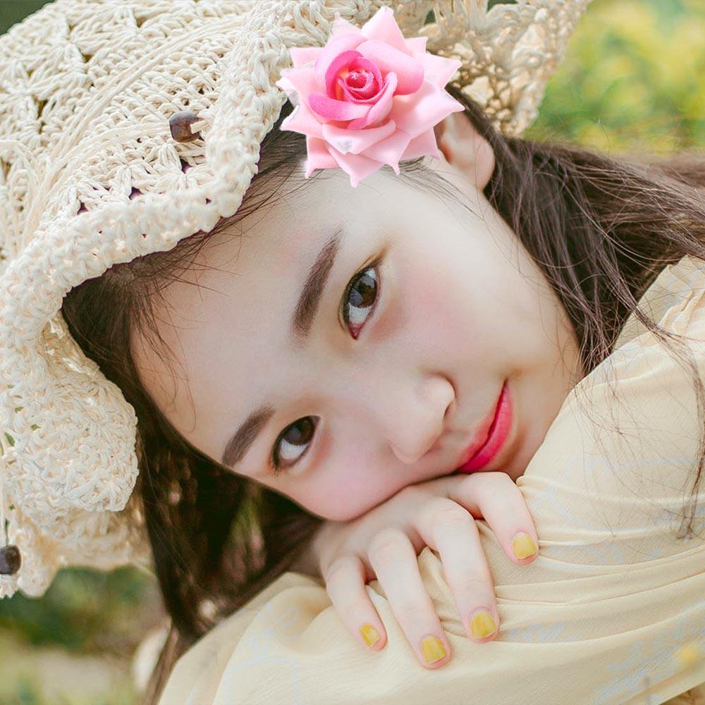 Kẹp Tóc Hình Hoa Hồng Ngọt Ngào Thanh Lịch Cho Nữ