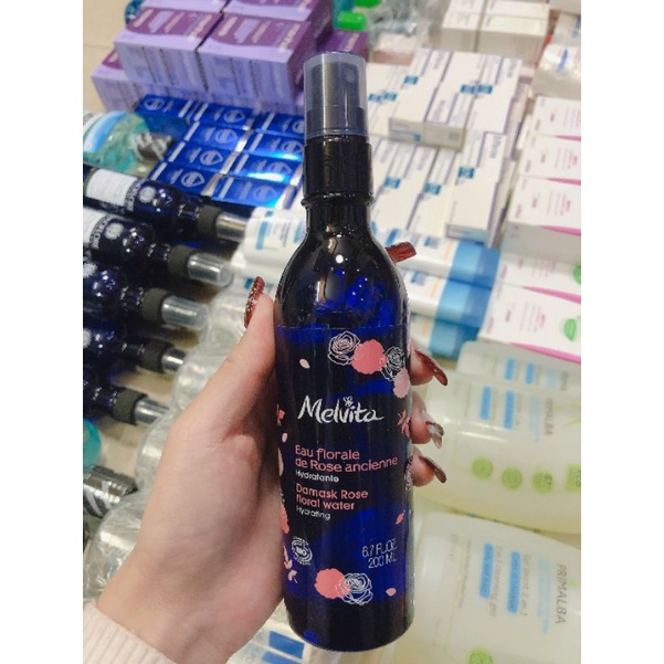 nước hoa hồng melvita dạng xịt