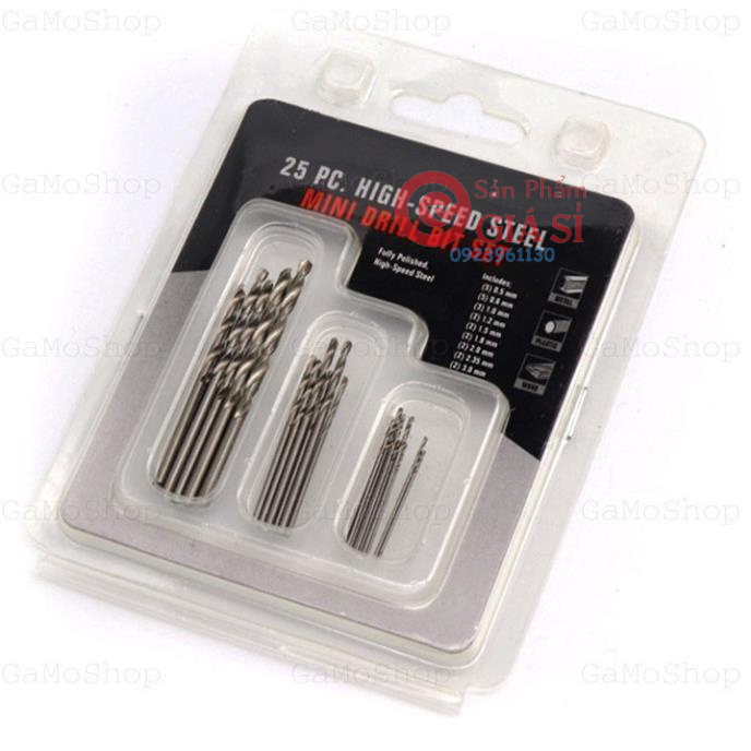 Bộ 25 mũi khoan mini dùng cho máy khoan mài mini ❤️freeship❤️