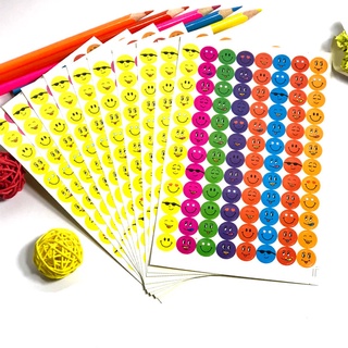 Set 10 tấm dán sticker hình mặt cười, ngôi sao, trái cây, very good, well done dành cho giáo viên