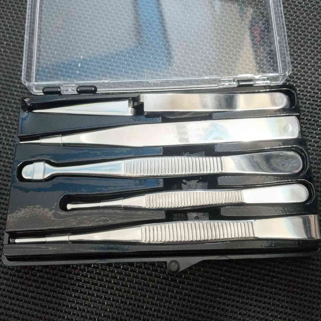 Bộ nhíp bằng thép không gỉ 5 chi tiết Anex Nhật Bản No.1090