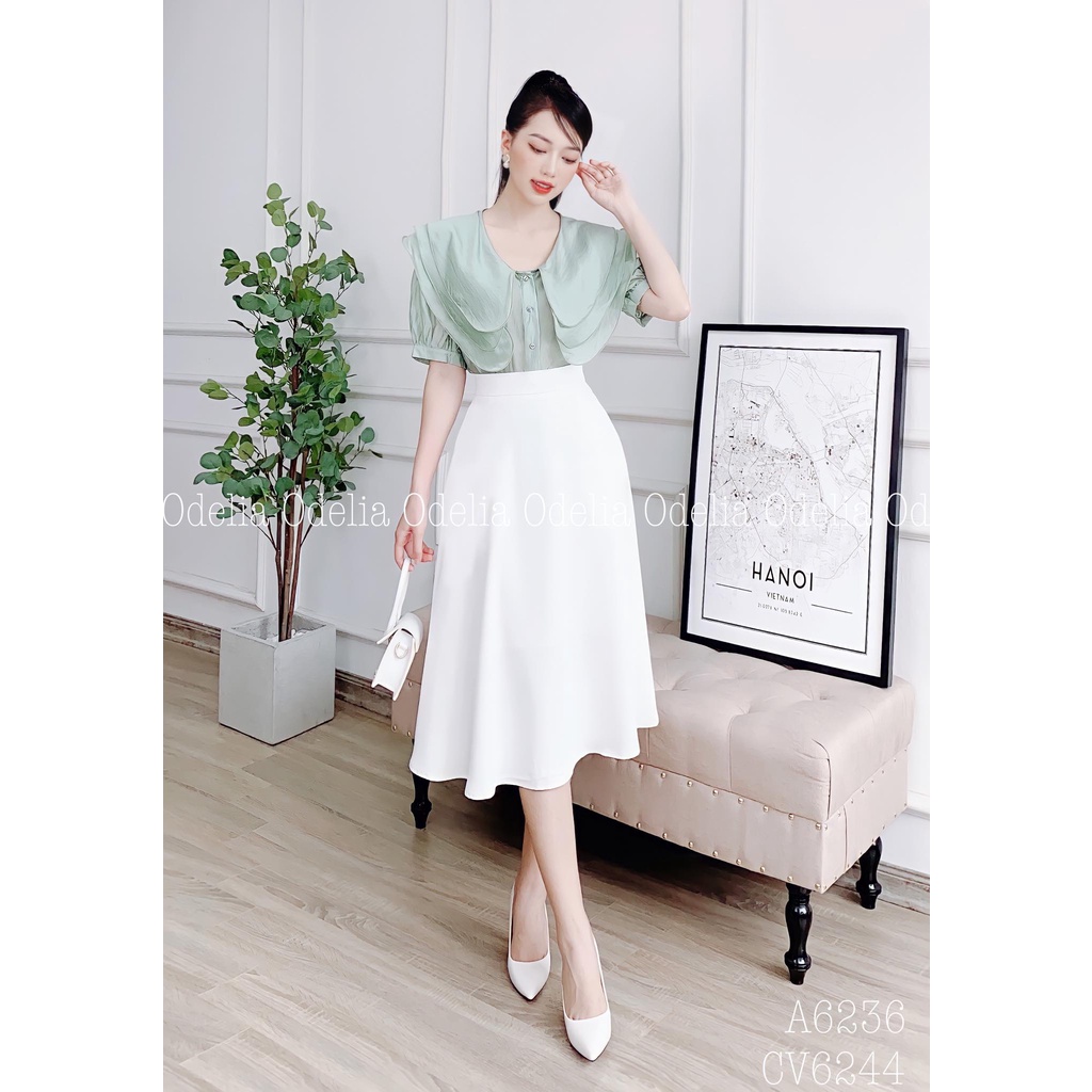 Áo sơ mi tơ nhật nhẹ nhàng thanh lịch - A6236