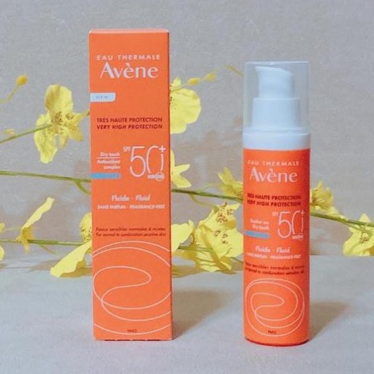 Kem Chống Nắng Pháp, Chống Nắng Avene Very High Protection Fluid Spf 50+ 50ml BẢO VỆ TỐI ĐA CHO LÀN DA CỦA BẠN