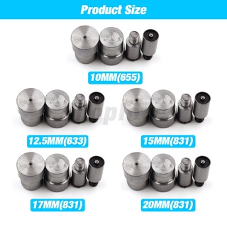 Set 4 Khuôn Dập Nút 10mm-20mm Bằng Kim Loại Cho Máy Ép Tay