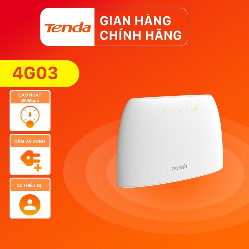 Tenda router 4G model 4G03 sử dụng sim phát wifi