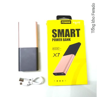 Mua pin sạc dự phòng foneng x7 8000mah ⚡ 𝟑𝐀 𝐜𝐨̂𝐧𝐠 𝐧𝐠𝐡𝐞̣̂ 𝐐𝐮𝐚𝐥𝐜𝐨𝐦𝐦 𝐐𝐮𝐢𝐜𝐤 𝐂𝐡𝐚𝐫𝐠𝐞 𝟑.𝟎⚡ tích hợp màn hình Led 2 cổng USB