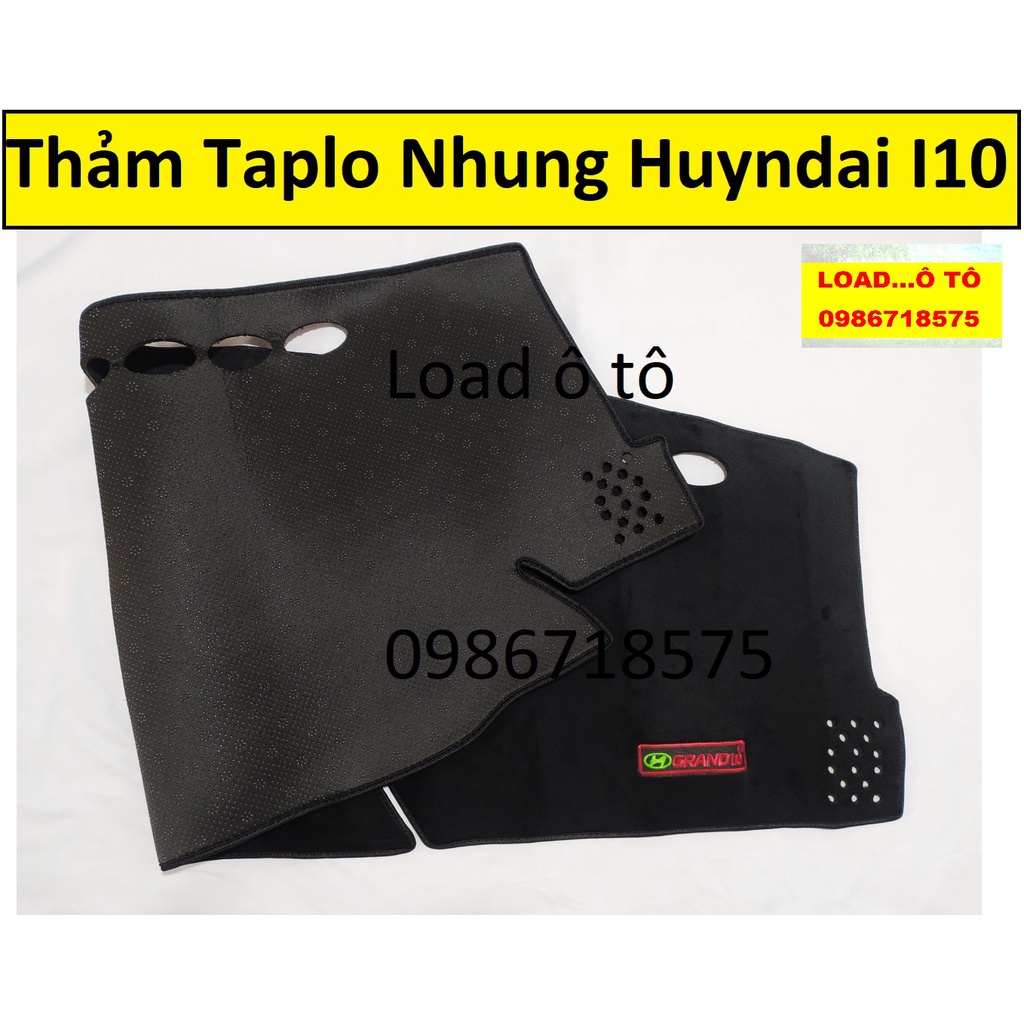 Thảm Chống Nắng Taplo Xe Huyndai Grand i10 2022-2014 Mẫu Nhung Lông Cừu Cao Cấp